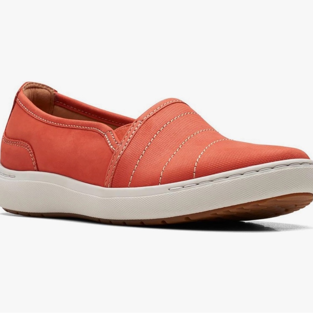 Clark’s  Women's Orange Cushioned Flats- Size 7